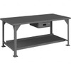 Durham 72 Wide x 36" Deep x 34" High, Steel Workbench Rolled Edge, Fixed Legs DWB-3672-177-95 - 72339773