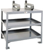 Made in USA 36 Wide x 18" Deep x 32" High, Steel Machine Work Table Edge Turned Down, Fixed Legs MMT1833-2 - 81442667