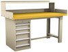 Value Collection 5 Drawer, Modular Workstation 3,750 Lb Capacity, Plastic Laminate Top, Tan, 30" Wide x 32" High x 60" Long BDS109 - 91682971