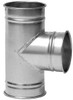 Made in USA 5" ID Galvanized Duct T-Branch 13" Long, 22 Gage 15305-0000-1220 - 03233293