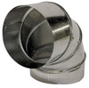 Made in USA 8" ID Galvanized Duct Round Adjustable Elbow 26 Gage 15008006 - 03378940