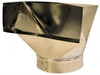 Made in USA 4" ID Galvanized Duct Register Boot 90° 12" Long, Standard Gage 25941260 - 03379286