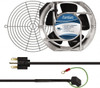 Value Collection 230 Volts, AC, 240 CFM, Oval Tube Axial Fan Kit 0.12/0.16 Amp Rating, 151mm High x 172mm Wide x 51mm Deep, Includes Fan, Fan Guard, Fan Cord CAB807 - 44905883