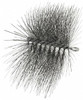 Schaefer Brush 12" Long x 8" Wide, Rectangular, Tempered Steel Wire Chimney Brush 1/4" NPSM Male Connection 36533 - 56489412