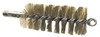 Schaefer Brush 4-1/2" Brush Length, 2-3/4" Diam, Double Stem, Single Spiral Tube Brush 8" Long, Brass, 1/4" NPSM Male Connection 43653 - 57284986