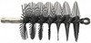 Schaefer Brush 4-1/2" Scraper Length, 3-1/2" Diam, Flat Wire Single Spiral Flue Scraper 7-3/4" Long, Tempered Steel Wire, 1/4" NPSM Male Connection 43034 - 60623436
