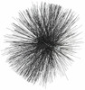 Schaefer Brush 4-1/2" Brush Length, 13" Diam, Double Stem, Double Spiral Tube Brush 7-1/2" Long, Tempered Steel Wire, 1/4" NPT Male Connection 43395 - 78119930