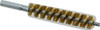 Schaefer Brush 4" Brush Length, 3/4" Diam, Double Stem, Single Spiral Tube Brush 6-1/4" Long, Brass, 12-24 Female Connection 43622 - 98793607