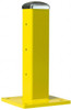 Steel King Industries Double 42 Inch High Corner Steel Guard Rail Mount Post Yellow, 10 Inch Mounted Length x 10 Inch Mounted Width For Use with Steel King Railing DCOYW - 89750434
