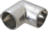 Hollaender 2" Pipe, 90° Elbow, Aluminum Alloy Elbow Pipe Rail Fitting Bright Finish 3-9 - 04206595