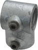 Kee Safety 1" Pipe, Single Socket Tee, Malleable Iron Tee Pipe Rail Fitting Galvanized Finish 10-6 - 89818017