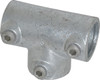 Kee Safety 1" Pipe, 90° Three Socket Tee, Malleable Iron Tee Pipe Rail Fitting Galvanized Finish 25-6 - 89818116