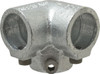 Kee Safety 1" Pipe, Side Outlet Elbow, Malleable Iron Elbow Pipe Rail Fitting Galvanized Finish 20-6 - 89818363