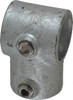 PRO-SAFE 1-1/2" Pipe, Single Socket Tee, Malleable Iron Tee Pipe Rail Fitting Galvanized Finish CVB0610-4 - 62153804