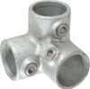 PRO-SAFE 1-1/4" Pipe, 90° Side Outlet Elbow, Malleable Iron Elbow Pipe Rail Fitting Galvanized Finish CVB0610-28 - 62153937