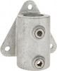 PRO-SAFE 1-1/2" Pipe, Wall Mount Flange, Malleable Iron Flange Pipe Rail Fitting Galvanized Finish CVB0610-94 - 62154281