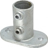 PRO-SAFE 1-1/4" Pipe, Railing Flange, Malleable Iron Flange Pipe Rail Fitting Galvanized Finish CVB0610-98 - 62154315