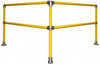 Kee Safety Pipe Rail Kits, Kit Style: Corner, Pipe Size (Inch): 1-1/2, Material: Steel, Color: Yellow, Contents: (3) Pre-assembled 42" Uprights, (4) Horizontal Rails KWIK SC - 77006757