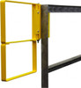 PRO-SAFE Powder Coated Carbon Steel Self Closing Rail Safety Gate Fits 22 to 24-1/2" Clear Opening, 1-1/2" Wide x 22" Door Height, Yellow GT22H-22-RH-Y - 77758613