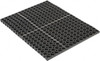 PRO-SAFE 2 ft. Long x 18" Wide x 7/8" Thick Dry/Wet Environment Heavy Duty Anti-Fatigue Matting Raised Circles Pattern, Black, SBR Rubber Surface with Rubber Base 39171092018X24 - 40631376