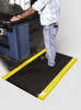 PRO-SAFE 20 ft. Long x 2 ft. Wide x 3/8" Thick Dry Environment Medium Duty Anti-Fatigue Matting Pebbled Pattern, Black with Yellow Borders, Urethane Surface with Vinyl Sponge Base, Beveled on 4 Sides 1926309032X20 - 88266499