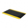 PRO-SAFE 3 ft. Long x 2 ft. Wide x 1" Thick Dry Environment Heavy Duty Anti-Fatigue Matting Diamond-Plate Pattern, Black with Yellow Borders, Vinyl Surface with Vinyl Sponge Base, Beveled on 4 Sides 3956709032X3 - 88267604