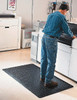 Wearwell 30 ft. Long x 3 ft. Wide x 15/16" Thick Dry Environment Heavy Duty Anti-Fatigue Matting Diamond-Plate Pattern, Black with Yellow Borders, Vinyl Surface with Nitrile Blend Base, Beveled on 4 Sides 414.1516330BYL - 01171974