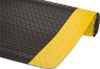 Wearwell 5 ft. Long x 3 ft. Wide x 9/16" Thick Dry Environment Heavy Duty Anti-Fatigue Matting Diamond-Plate Pattern, Black with Yellow Borders, Vinyl Surface with Nitrile Blend Base, Beveled on 4 Sides 415.916X3X5BYL - 89864144