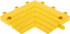 Wearwell 0.75 ft. Long x 0.5 ft. Wide x 7/8" Thick, Anti-Fatigue Modular Matting Corner Ramp Edge Male, 2 Interlocking Sides, Yellow, For Dry & Wet Areas, Series 564 560.78X6X9X9YL - 02933059