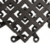 Wearwell 18" Long x 18" Wide x 7/8" Thick, Anti-Fatigue Modular Matting Open Grid Male & Female, 4 Interlocking Sides, Black, For Dry & Wet Areas, Series 555 555.78X18X18BK - 62809769