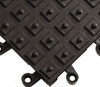Wearwell 18" Long x 18" Wide x 7/8" Thick, Anti-Fatigue Modular Matting Solid Grid Male & Female, 4 Interlocking Sides, Black, For Dry Areas, Series 552 552.78X18X18BK - 62809785