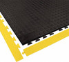 Wearwell 5 ft. Long x 3 ft. Wide x 5/8" Thick, Anti-Fatigue Modular Matting Ramp Edge Female, 1 Interlocking Side, Yellow, For Dry Areas, Series 502 502.EDGINGFYL - 63210306
