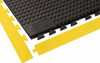 Wearwell 3 ft. Long x 1 ft. Wide x 5/8" Thick, Anti-Fatigue Modular Matting Tiles Male & Female, 4 Interlocking Sides, Black, For Dry Areas, Series 503 503.58X1X3BK - 78285319
