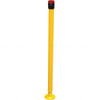 Vestil 2-1/2" Diam x 42" High, Yellow Steel Spring Bollard 6" Wide x 6" Long Mounting Plate, 32 Lb SPBOL-42-BL - 65217994