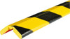 PRO-SAFE 197" Long, Polyurethane Foam Type W Bumper Guard Black/Yellow, 1" High x 2" Wide Side PS-60-6900 - 38371472