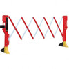 JSP Safety Folding Gates & Barricades, Type: Barrier, Height (Inch): 39, Max Width (Inch): 122, Material: HDPE, Color: Red/White KAZ110-005-430 - 29984994