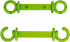 AccuformNMC Pack of (5) 2" High x 1/4" Long x 2" Wide Barrier C-Hooks Plastic, Uncoated, Green, Use with Plastic Chain PCHG - 37656014