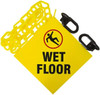 PRO-SAFE 12 ft. Long x 2" Wide Plastic Wet Floor Sign Kit Yellow PS-7412WF - 38918173