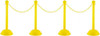 PRO-SAFE 41" High Plastic Pedestrian Warning Post Kit 30 ft. Long Rope STN-KIT5-YLW-D - 45460920