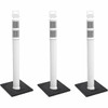 PRO-SAFE 3 6-Piece Kits 45" High x 7" Wide, Reflective Delineator Post Polyethylene, 39 Lb, White 03-747WRBC-3 - 31607724