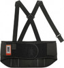 Ergodyne Size 3XL, Hook & Loop, Elastic Belt with Adjustable Shoulder Straps 46 to 52" Waist, 9" Wide, Detachable Straps, Black 11107 - 07130776