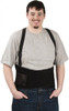 PRO-SAFE Size M, Hook & Loop, Spandex Belt with Adjustable Shoulder Straps 36 to 40" Waist, 9" Wide, Detachable Strap, Black 7195-02P - 93400067