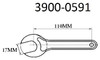 Precise 17mm ER-11 Collet Chuck Wrench for Hex Nut - 3900-0591