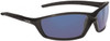 Bolle Safety Blue Mirror Lenses, Framed Safety Glasses Scratch Resistant, Black Polycarbonate/Thermoplastic Rubber Frame, Wrap Around 40064 - 72591282