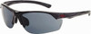 Crossfire Super Dark Smoke Lenses, Framed Safety Glasses Scratch Resistant, Crystal Black Frame, Size Universal, Wrap Around 16428 - 44327476
