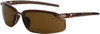 Crossfire Polarized Brown Lenses, Framed Polarized Glasses Scratch Resistant, Brown Frame, Size Universal, Wrap Around 291113 - 44327823