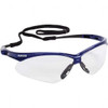 KleenGuard Clear Lenses, Framed Safety Glasses Anti-Fog, Scratch Resistant, Metallic Blue Nylon Frame, Size Universal, Wrap Around 47384 - 49082365