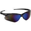 KleenGuard Blue Mirror Lenses, Framed Safety Glasses Scratch Resistant, Black Plastic Frame, Size Universal, Wrap Around 14481 - 59829028