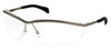 MCR Safety Clear Lenses, Framed Safety Glasses Scratch Resistant, Silver Metal Frame, Adjustable Temples, Size Universal, Wrap Around KD210 - 79235032
