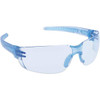MCR Safety Light Blue Lenses, Frameless Safety Glasses Anti-Fog, Blue Polycarbonate Frame, Size Universal, Wrap Around HK213PF - 90174673